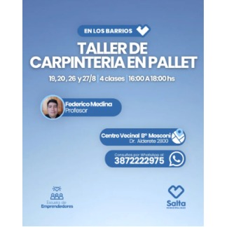 Taller de carpinter�a en pallet � 19/08/2026